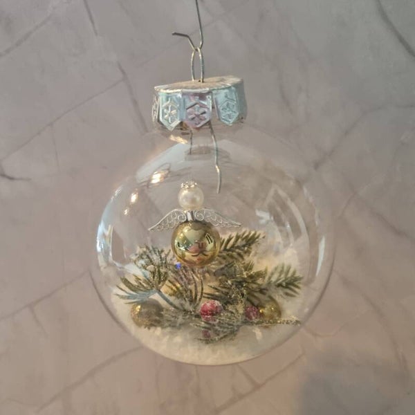 Kerstbal goud-beige