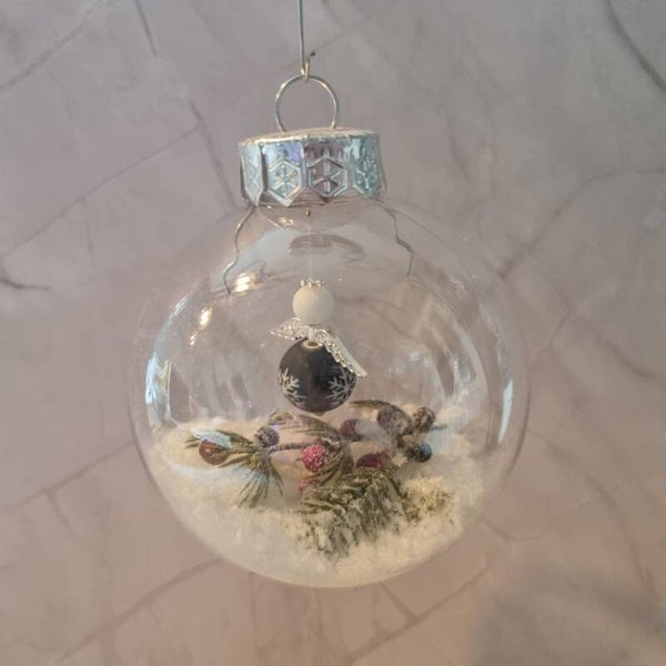 Kerstbal zwart-wit