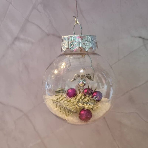 Kerstbal rond zilver