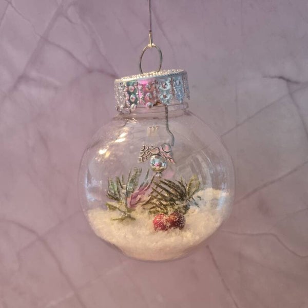 Kerstbal rond zilver