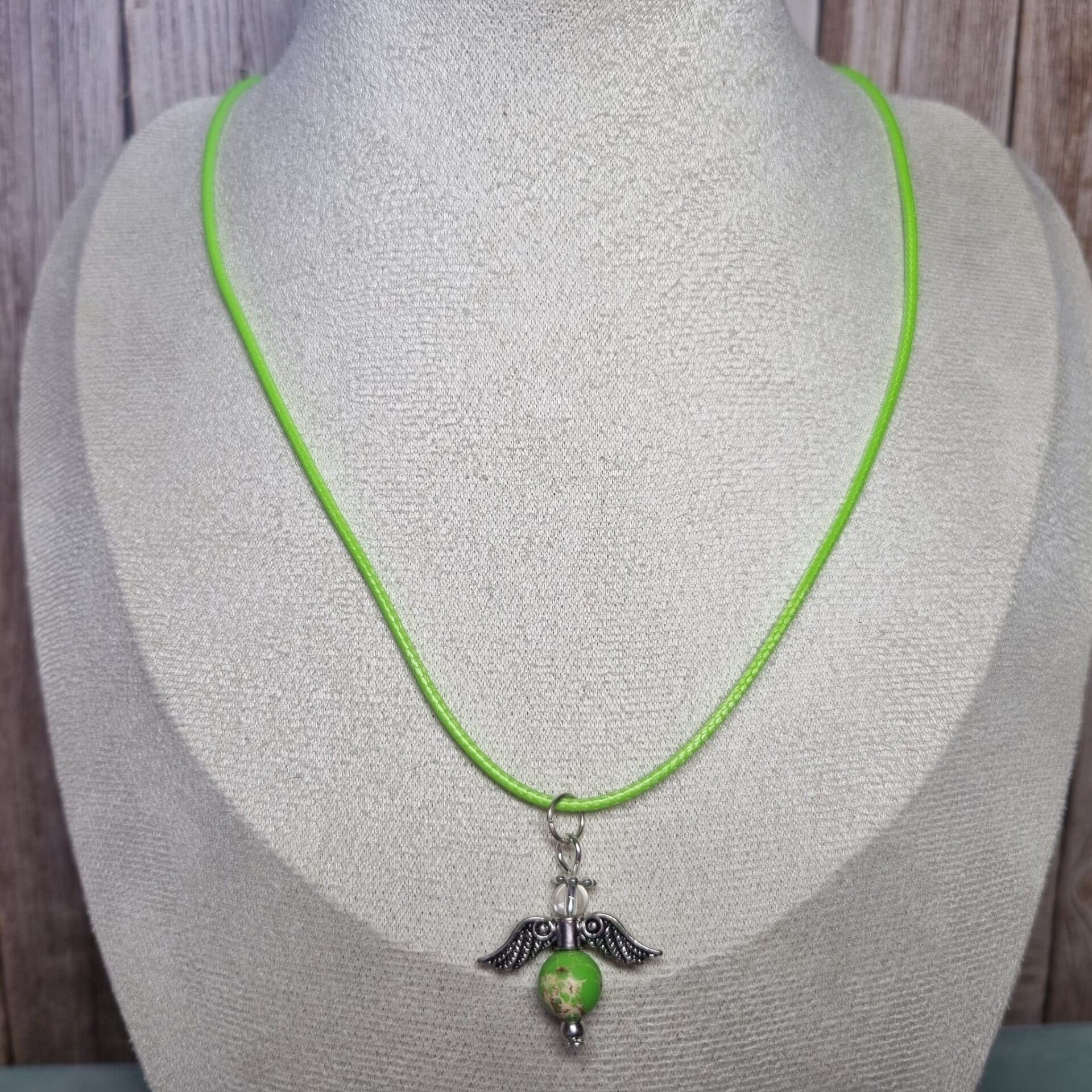 Waxkoord ketting groen