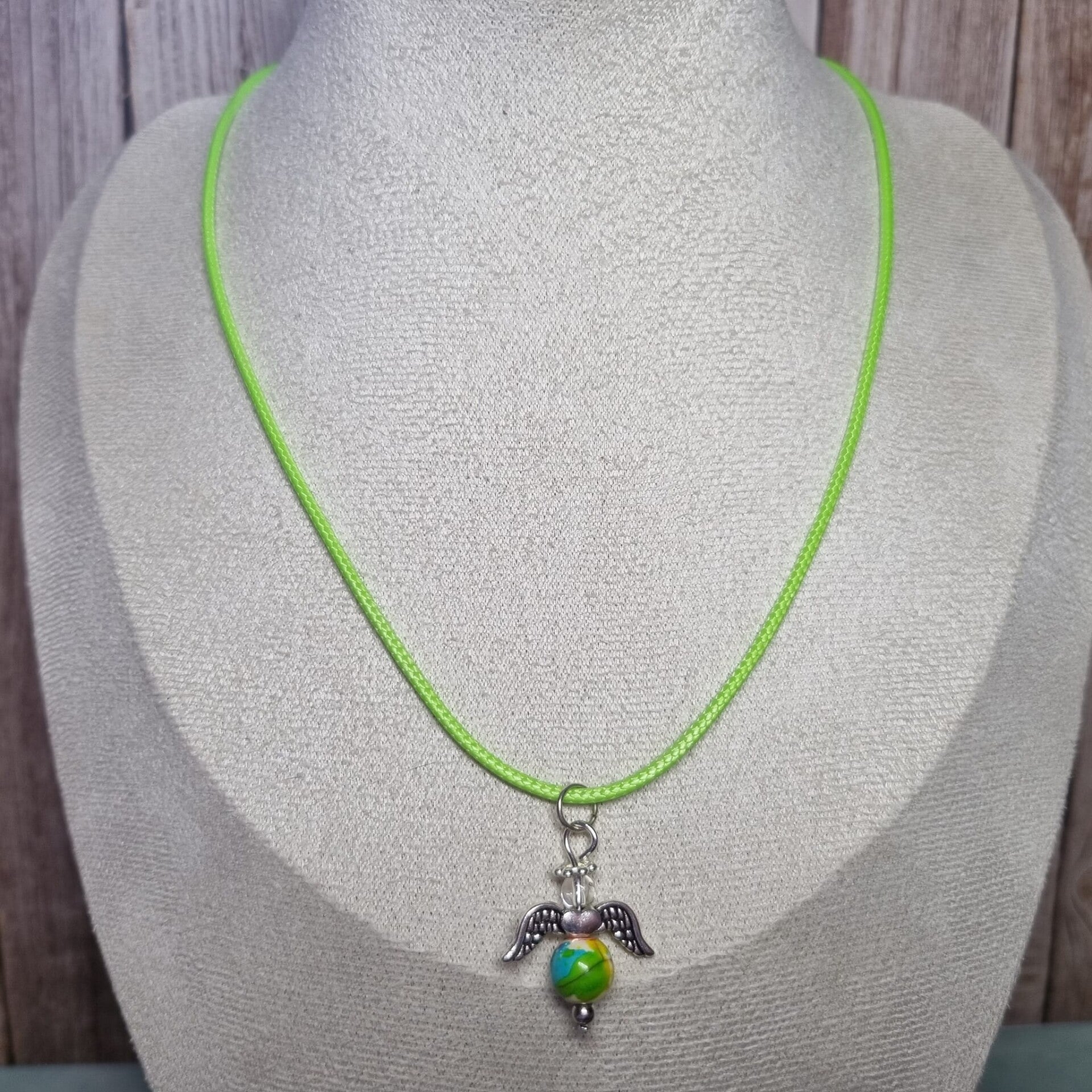 Waxkoord ketting groen