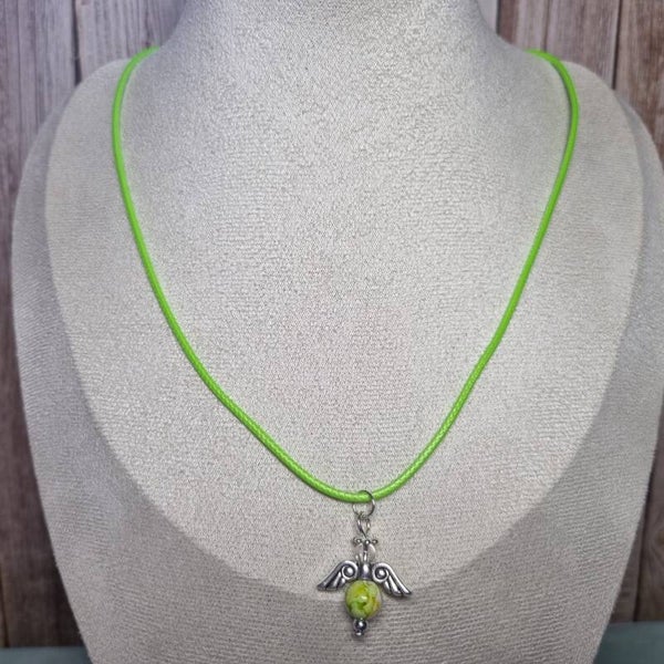 Waxkoord ketting groen