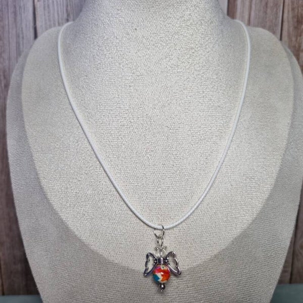 Waxkoord ketting wit