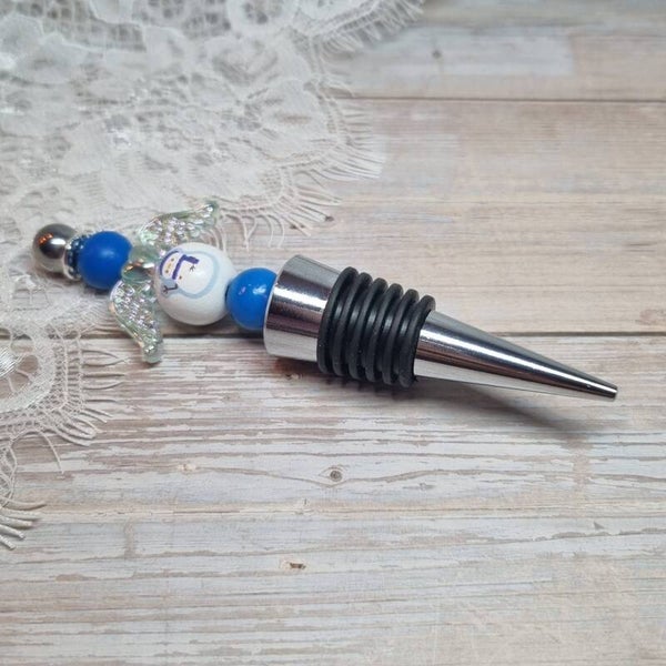 Wijnflesstopper blauw