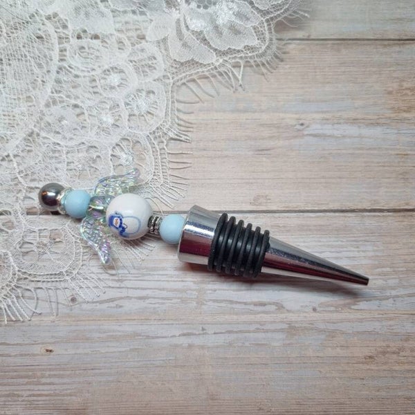 Wijnflesstopper blauw