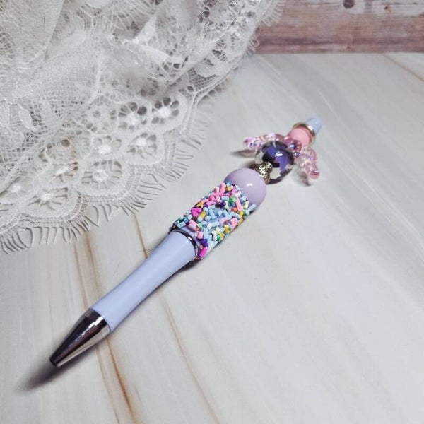 Pen hagelslag lila/roze