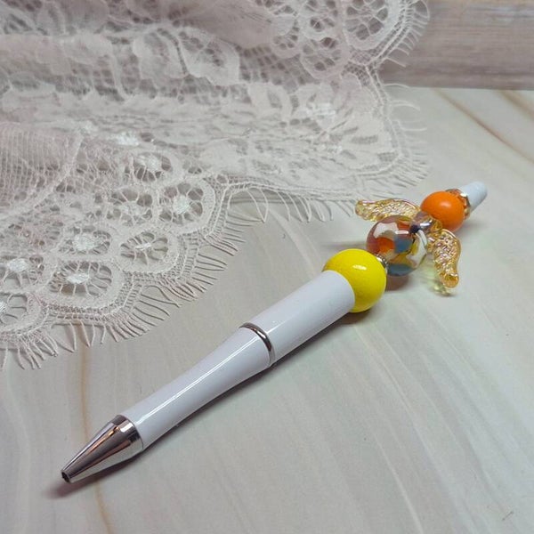 Pen wit/geel/oranje