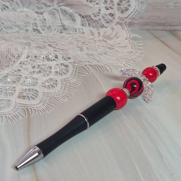 Pen zwart/rood