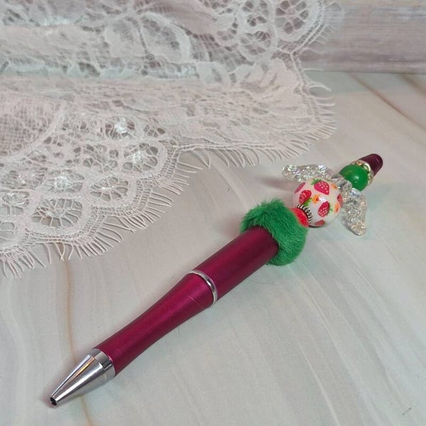 Pen bontje groen/rood aardbeien