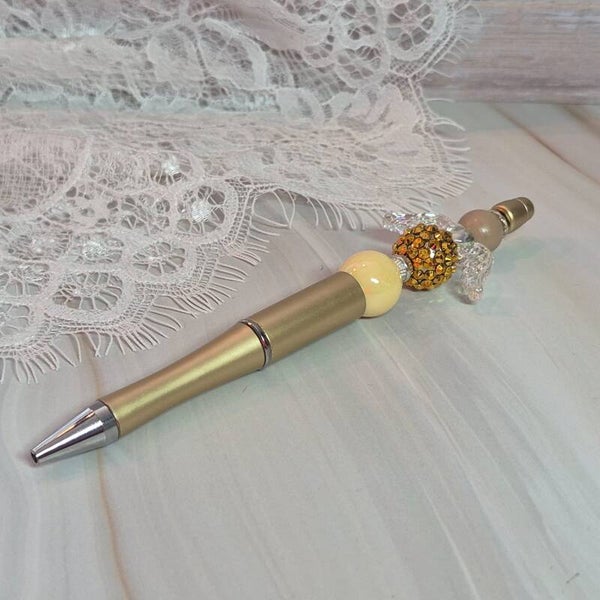 Pen glitter goud