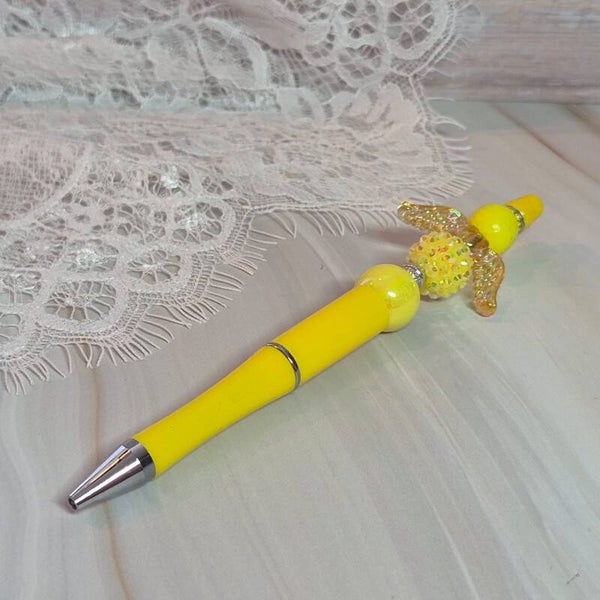 Pen glitter geel