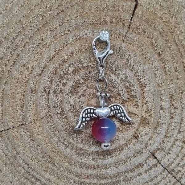 Geluksengel blauw/rood