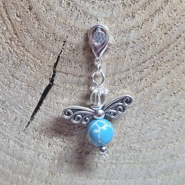 Geluksengel blauw/beige