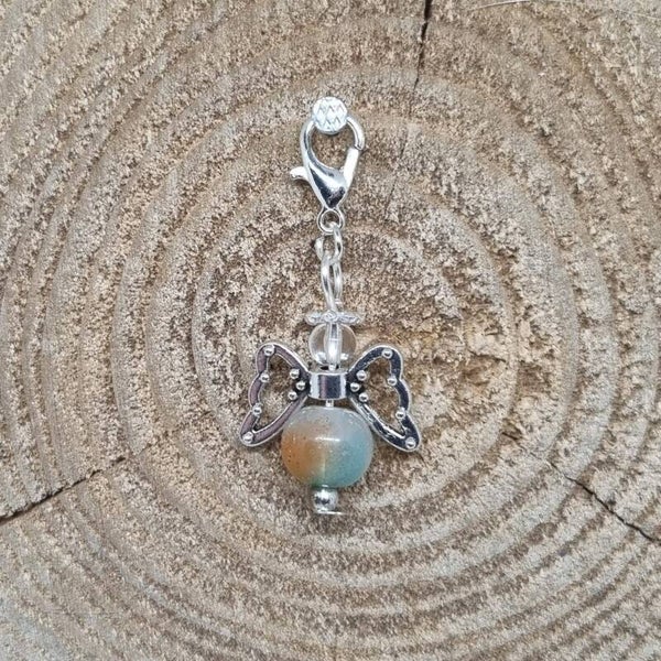 Geluksengel oranje/blauw