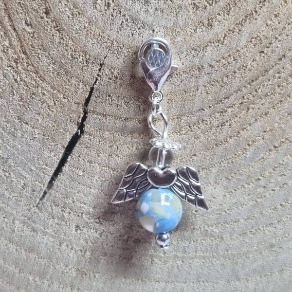 Geluksengel blauw/beige