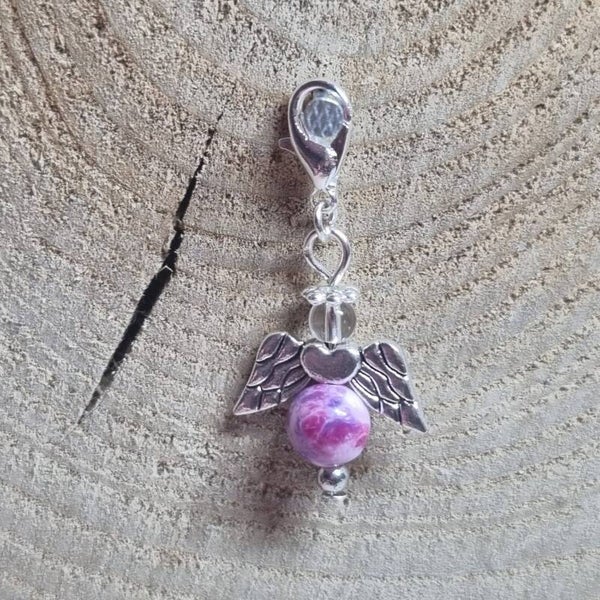 Geluksengel roze/paars