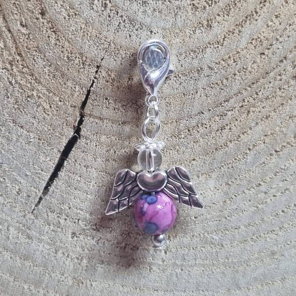 Geluksengel roze/paars