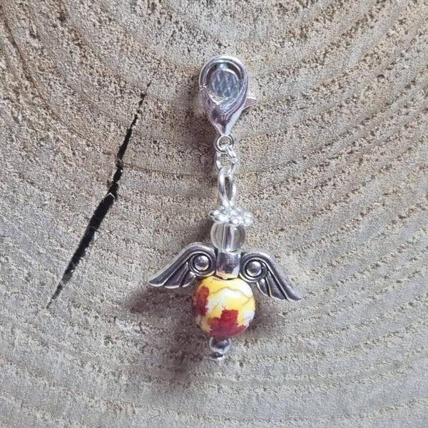 Geluksengel wit/geel/rood