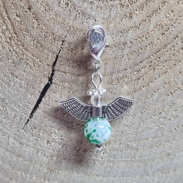 Geluksengel wit/groen