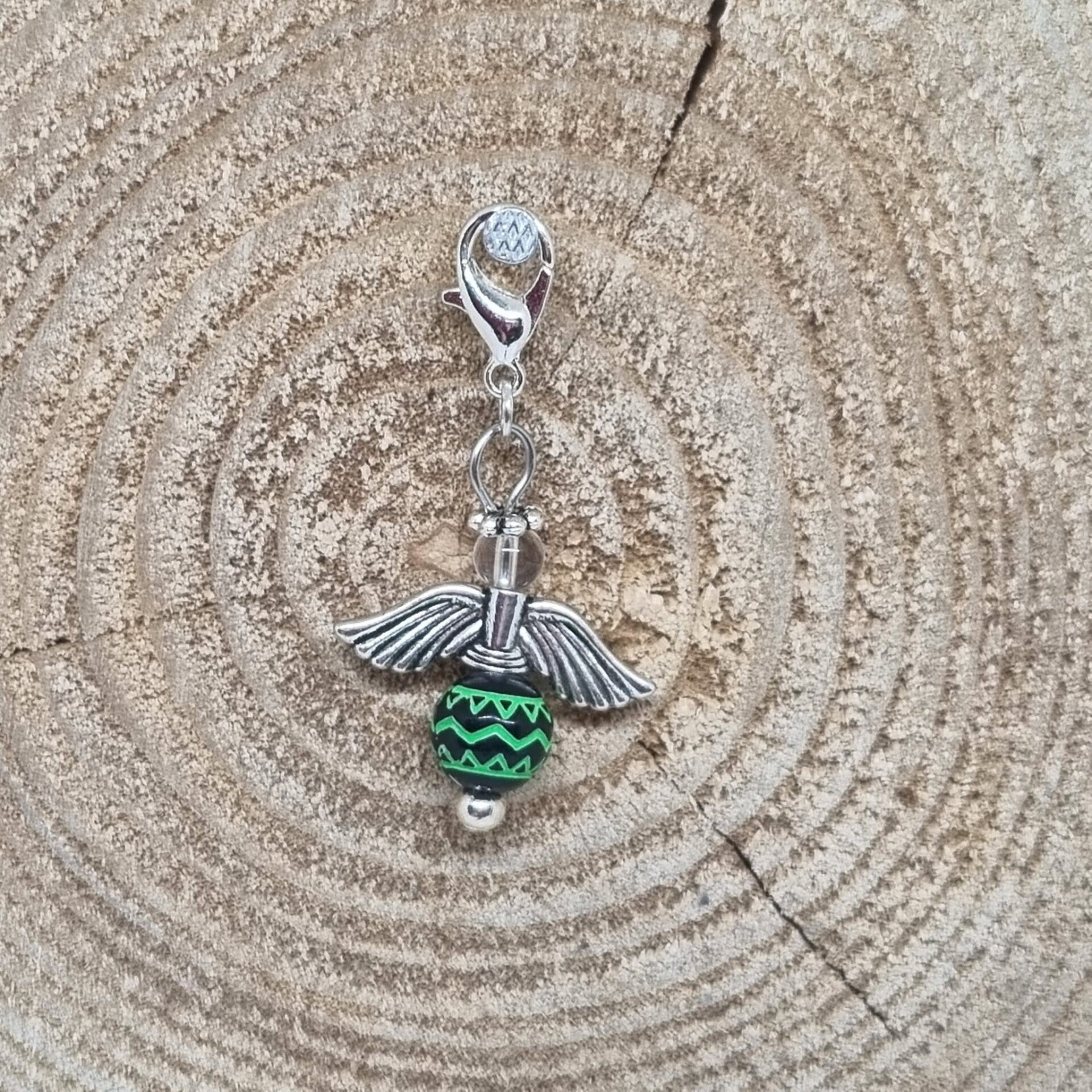 Geluksengel zwart groen