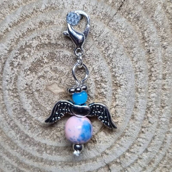 Geluksengel blauw/roze