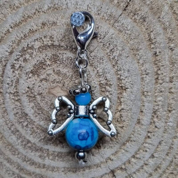 Geluksengel blauw/wit