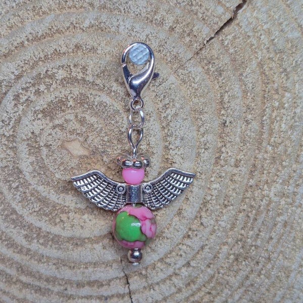 Geluksengel roze/groen