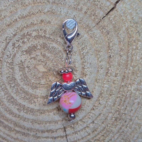 Geluksengel wit/roze/blauw/rood