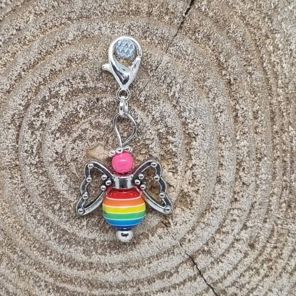 Geluksengel regenboog roze