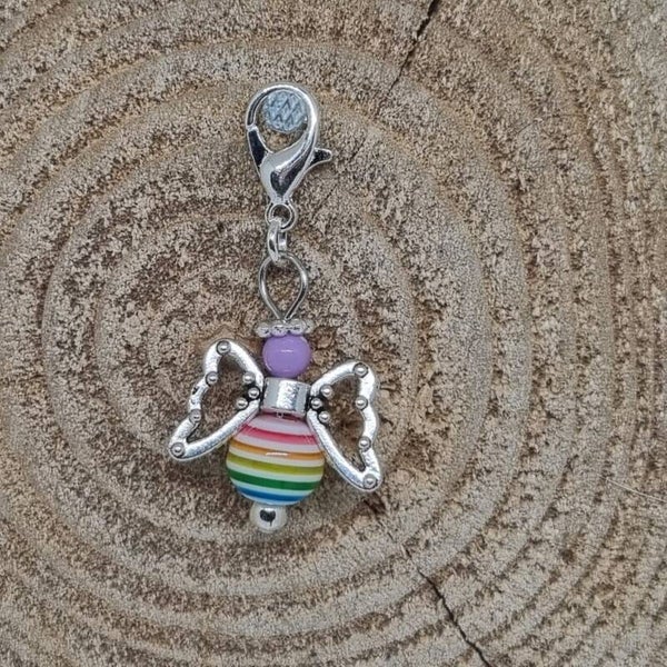 Geluksengel regenboog lila