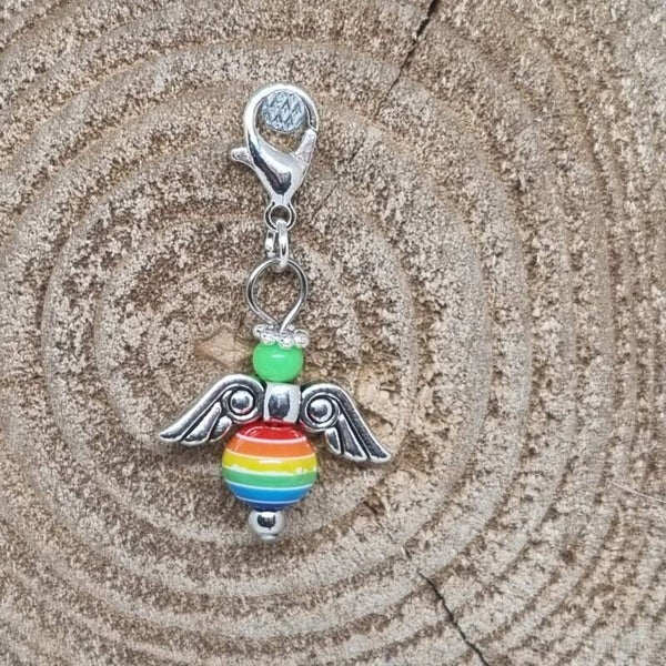 Geluksengel regenboog groen