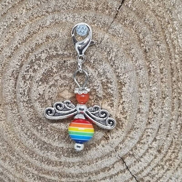 Geluksengel regenboog oranje