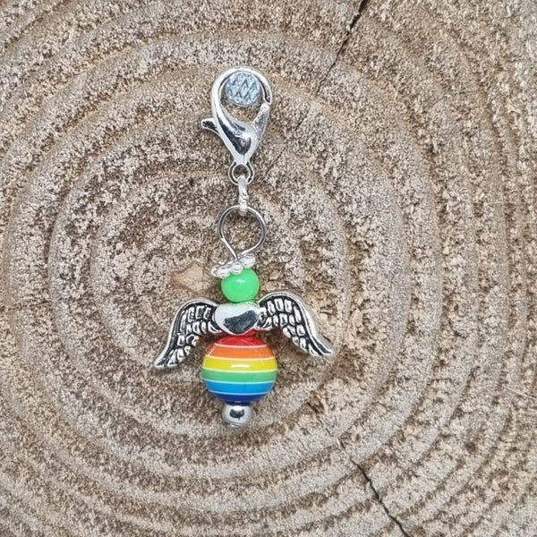 Geluksengel regenboog groen
