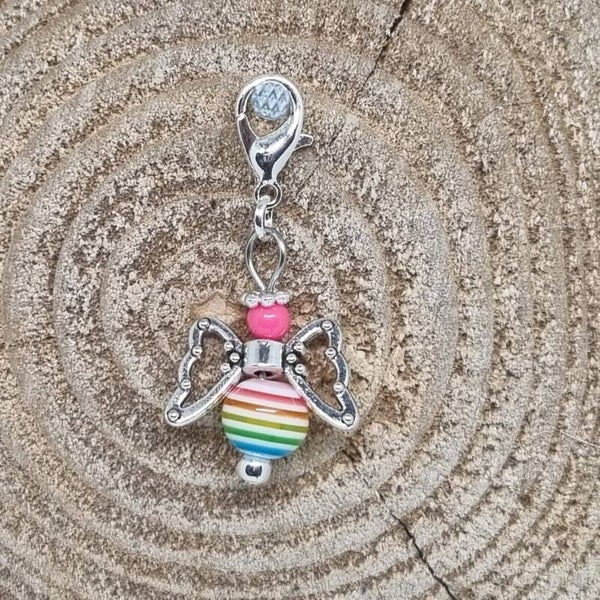 Geluksengel regenboog roze