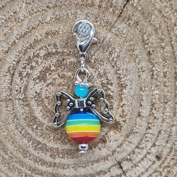 Geluksengel regenboog licht blauw