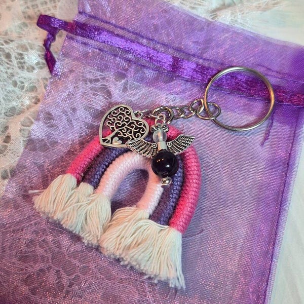 Sleutelhanger regenboog amethist