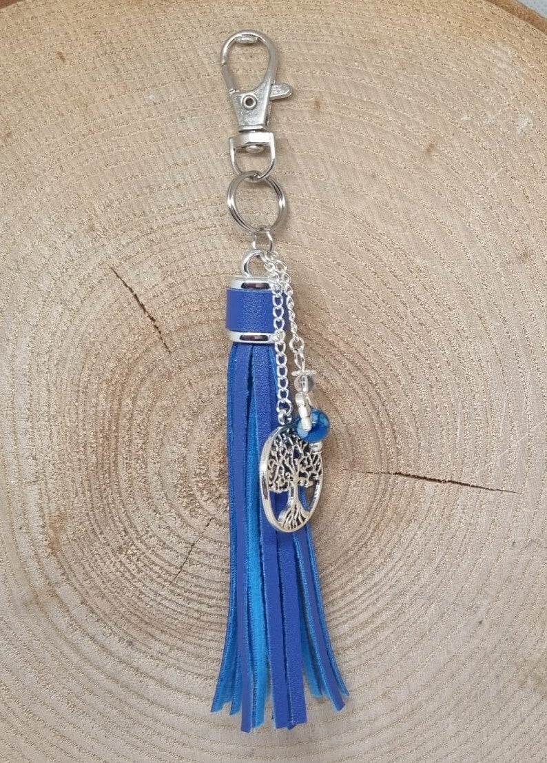 Tassenhanger kwast blauw