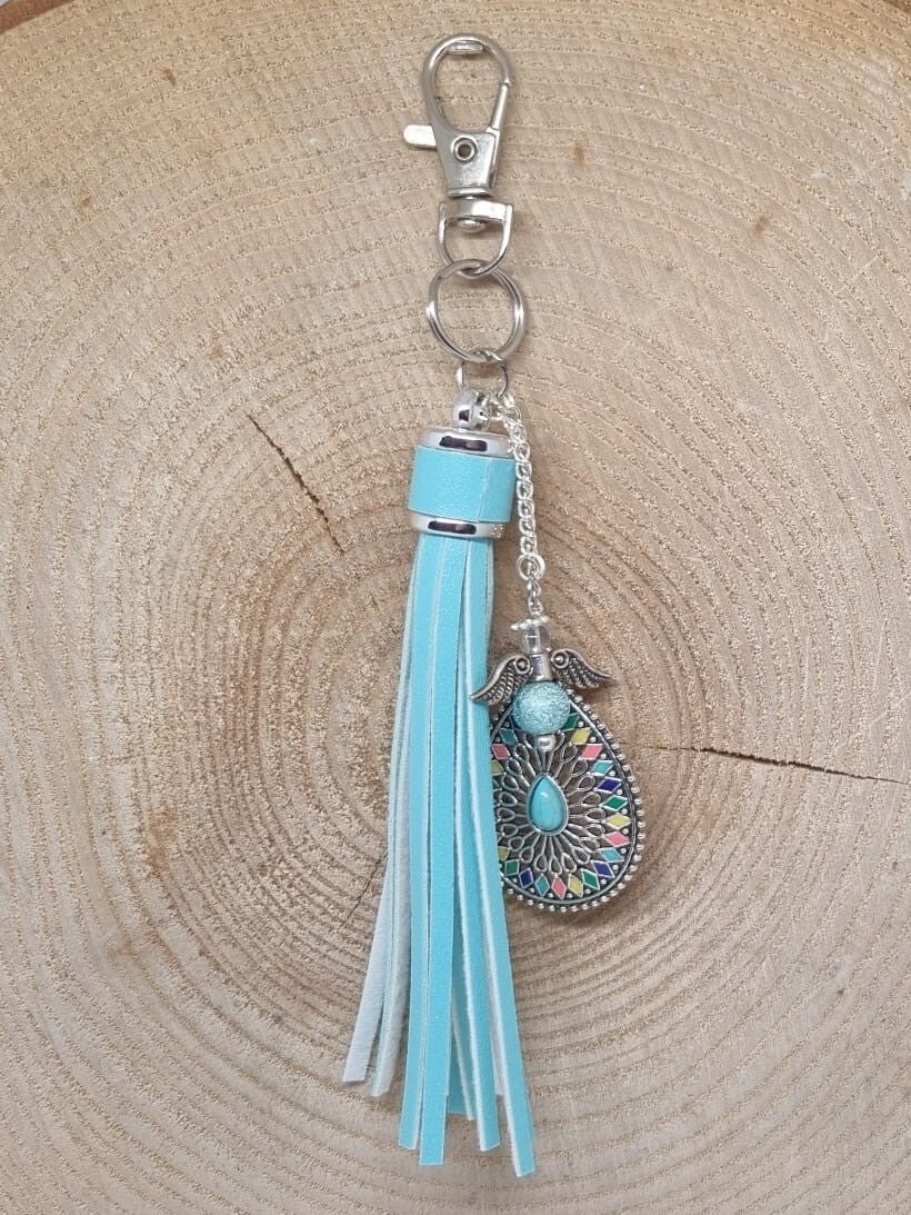 Tassenhanger kwast blauw