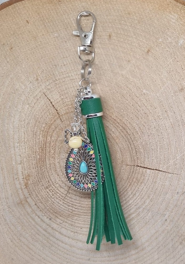 Tassenhanger kwast groen