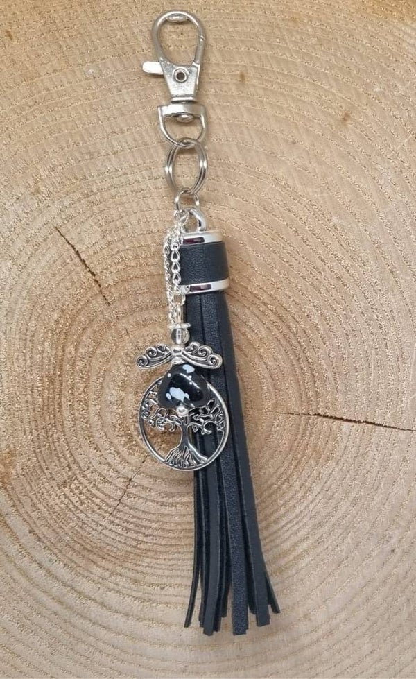 Tassenhanger kwast zwart