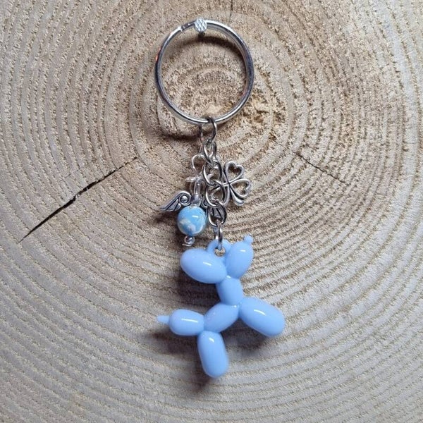 Sleutelhanger ballonhond blauw