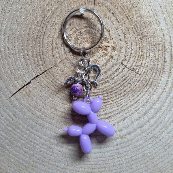Sleutelhanger ballonhond paars
