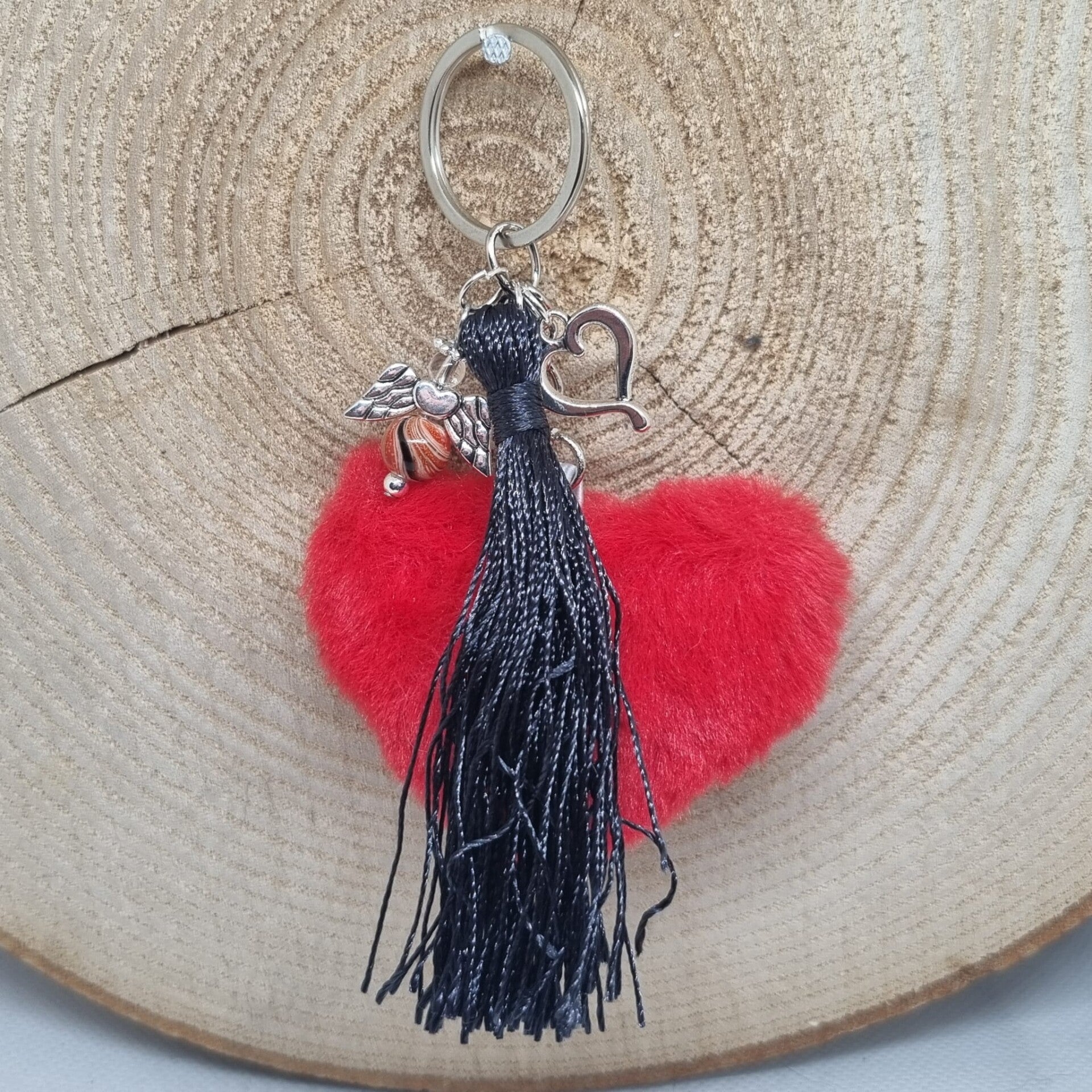 Sleutelhanger hart blauw