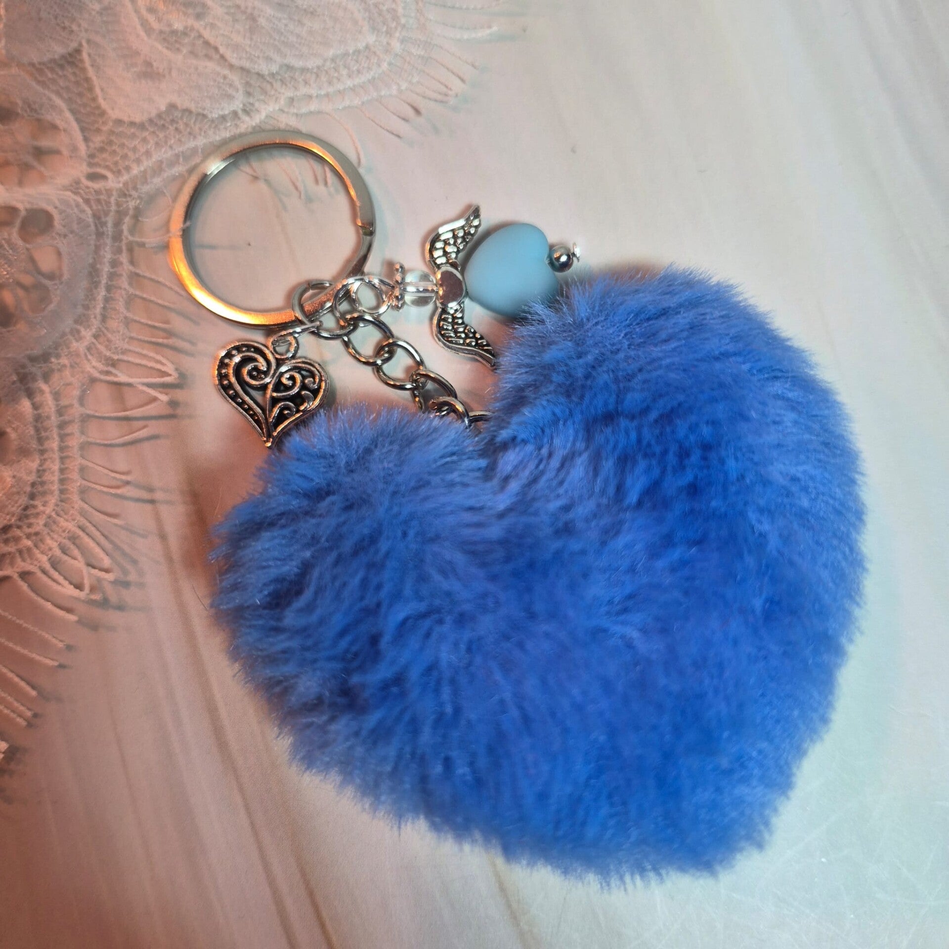 Pluche hart blauw