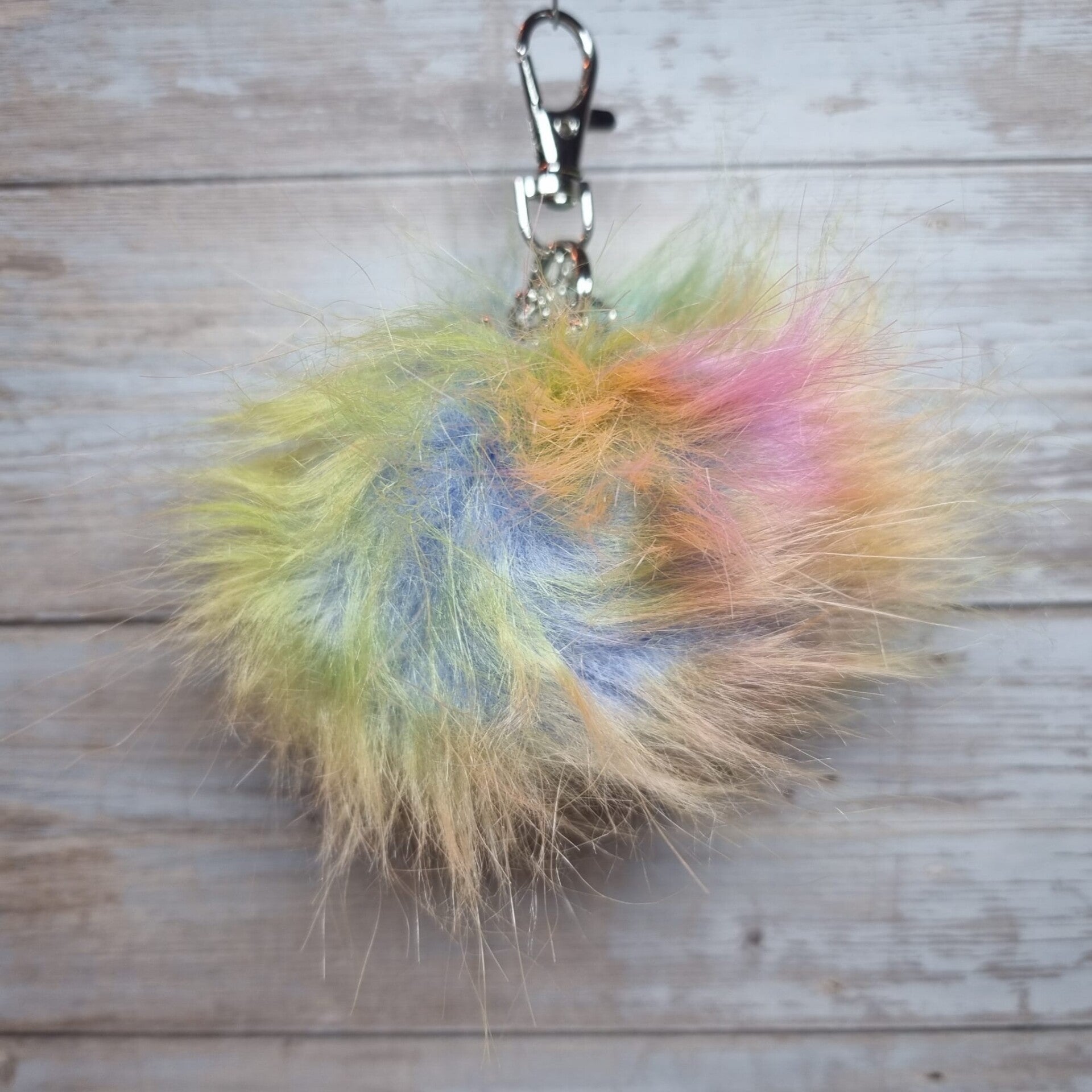 Sleutelhanger pom pom multi
