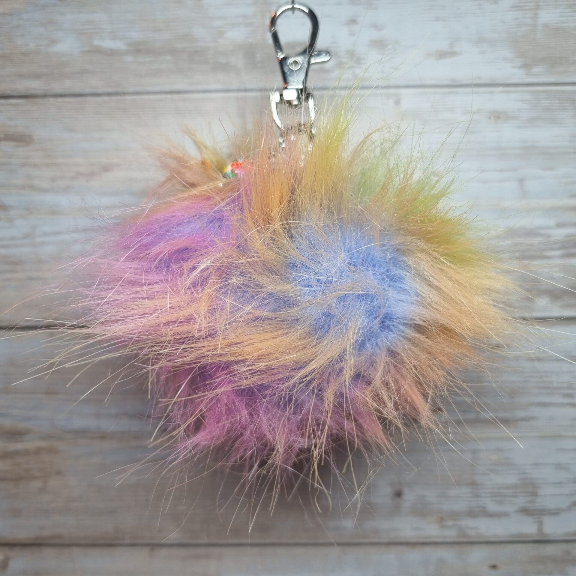 Sleutelhanger pom pom multi