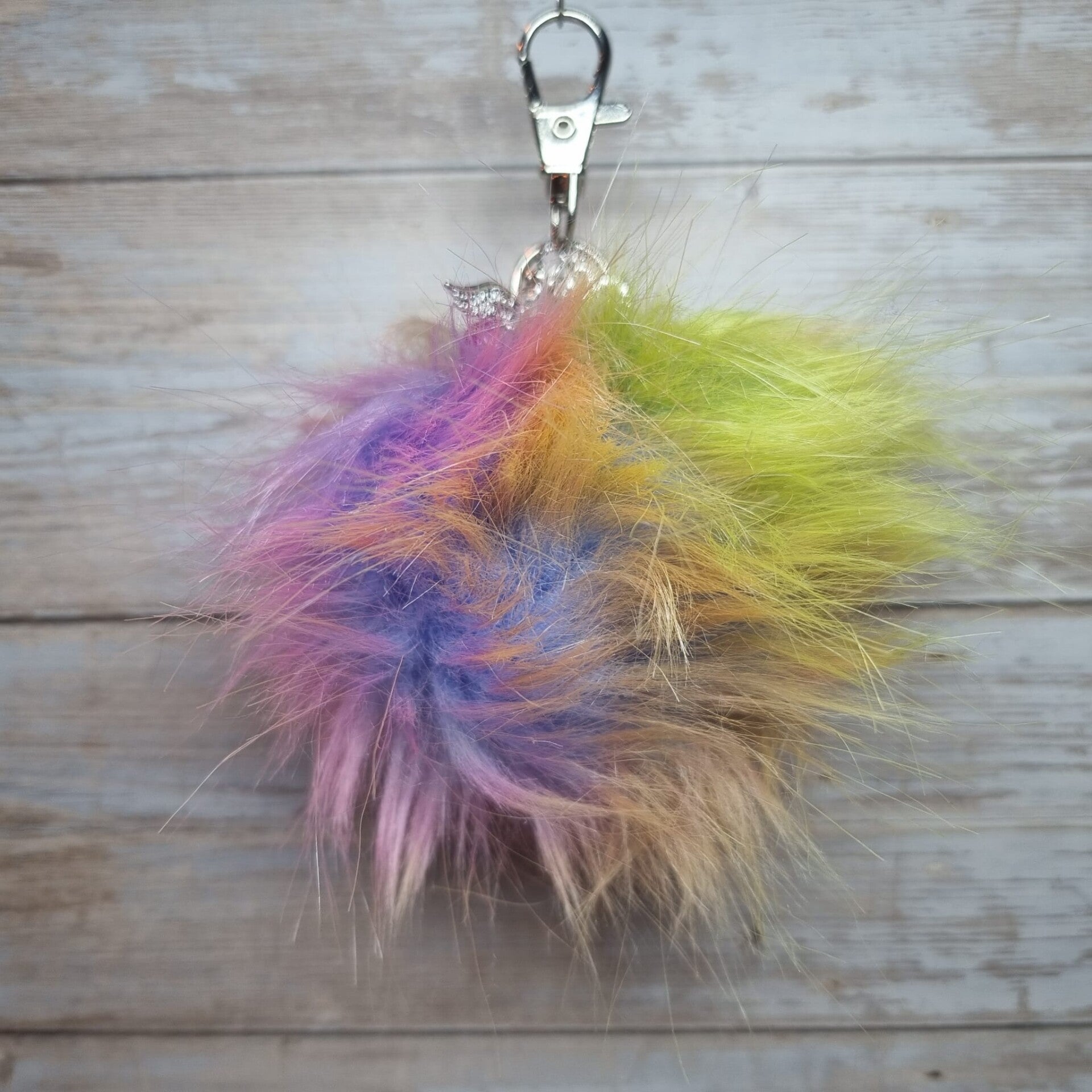 Sleutelhanger pom pom multi