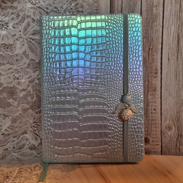 Notitieboek blauw krokodil