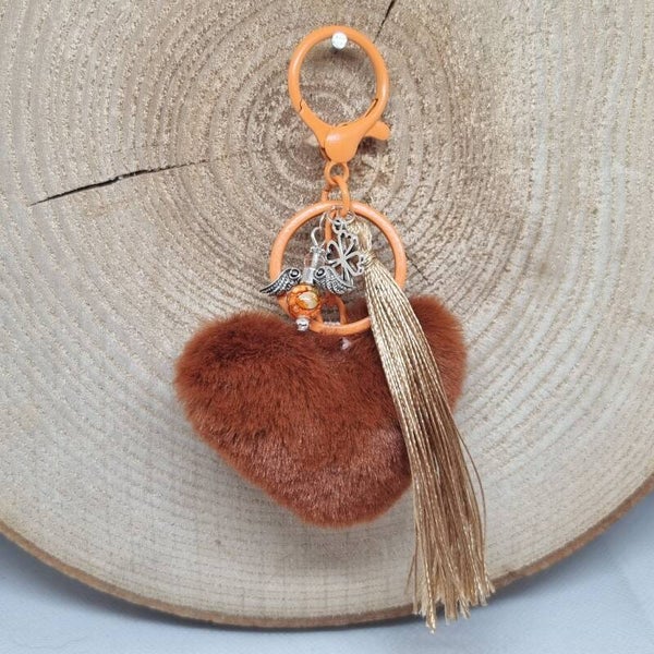 Tassenhanger oranje/bruin